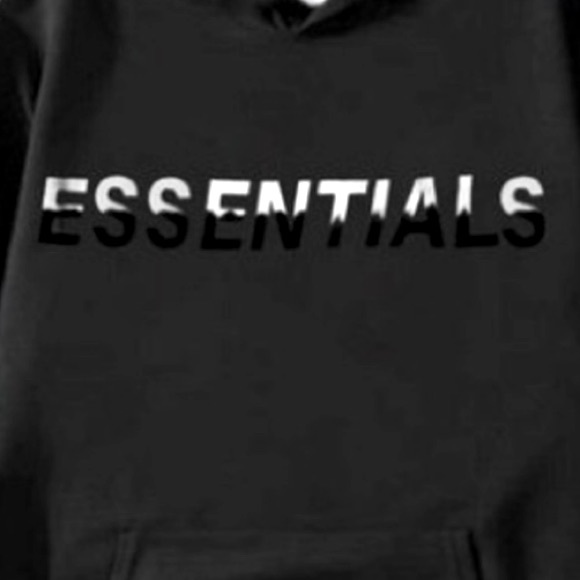 Gradient Essentials Logo Black/White Long Sleeve Hoodie Pullover Sweatshirts - Picture 5 of 5